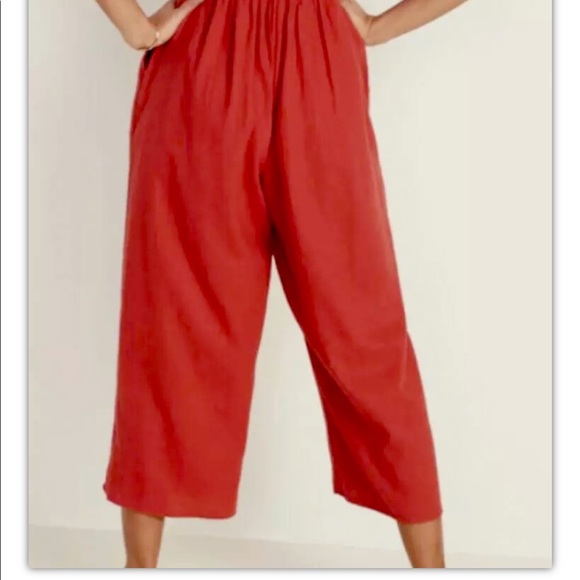 BNWT Old Navy Tomato Juice Cropped Jumpsuit XXL - Picture 2 of 7